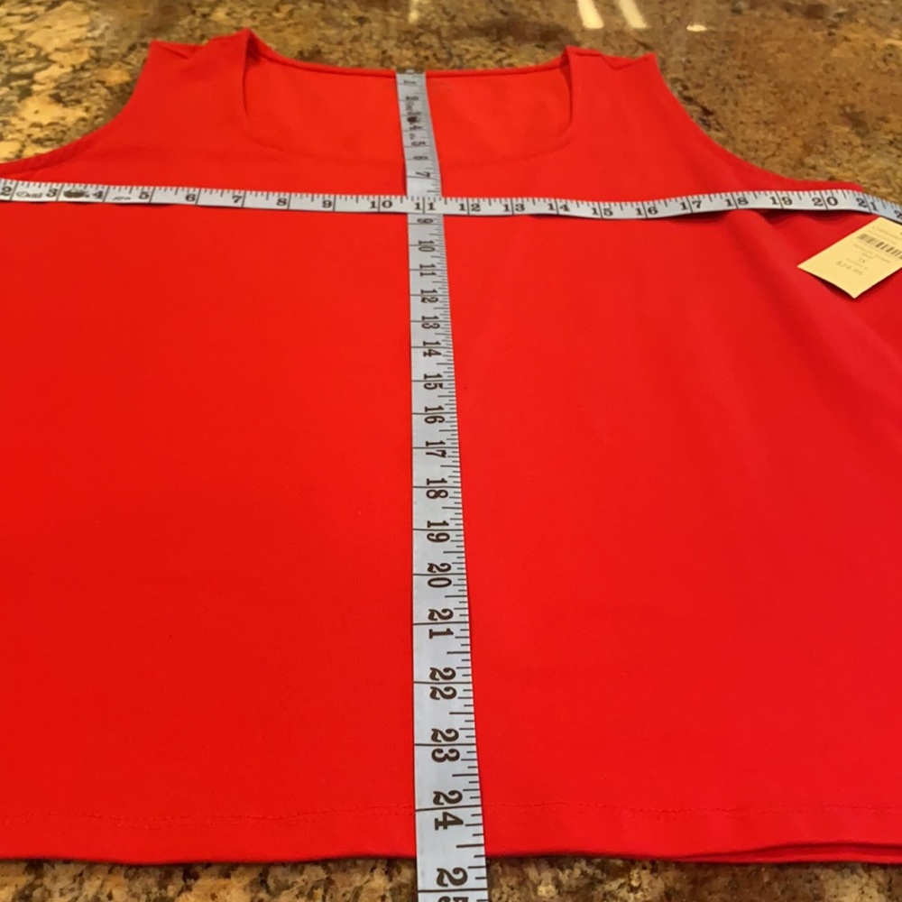 Coldwater Creek, 1X Women’s 18, Red Shell Tank Top, NWT - Picture 6 of 7